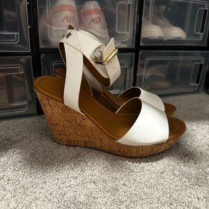 Women's White Wedge Sandals